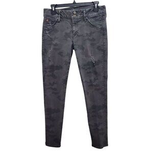 Hudson Collin Midrise Skinny Ankle Women's Faded Camo Print Denim Jeans USA 28‎